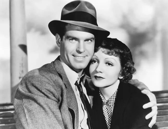 Framed Print : THE GILDED LILY, from left: Fred MacMurray, Claudette Colbert, 1935