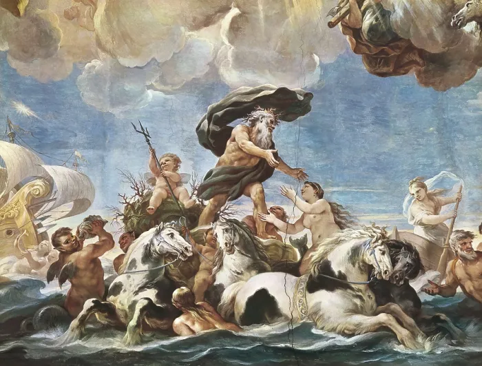Framed Print : GIORDANO, Luca (1632-1705). Neptune. 1682. ITALY. Florence. Medici Riccardi Palace. Baroque art. Fresco. AISA / Everett Collection**US SALES ONLY** Framed Print : GIORDANO, Luca (1632-1705). Neptune. 1682. ITALY. Florence. Medici Riccardi Palace. Baroque art. Fresco. AISA / Everett Collection**US SALES ONLY**
