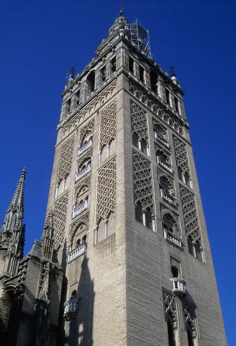 Framed Print : Giralda's Minaret, by Almohad craftsmen, 1184-1198, 12th and 16th Century, masonry - Whole artwork view Framed Print : Giralda's Minaret, by Almohad craftsmen, 1184-1198, 12th and 16th Century, masonry - Whole artwork view