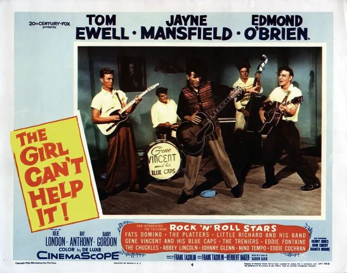 Framed Print : THE GIRL CAN'T HELP IT, Gene Vincent & His Blue Caps, 1956