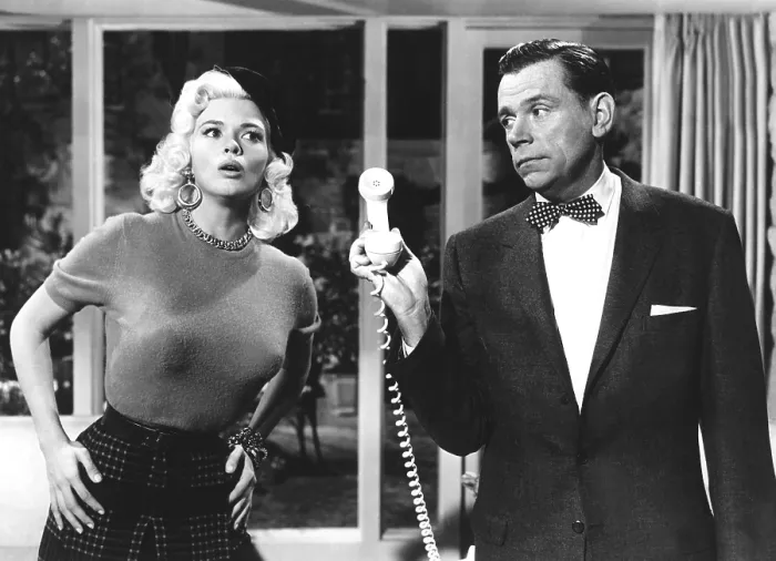 Framed Print : THE GIRL CAN'T HELP IT, Jayne Mansfield, Tom Ewell, 1956, TM and Copyright (c)20th Century Fox Film Corp. All rights reserved Framed Print : THE GIRL CAN'T HELP IT, Jayne Mansfield, Tom Ewell, 1956, TM and Copyright (c)20th Century Fox Film Corp. All rights reserved