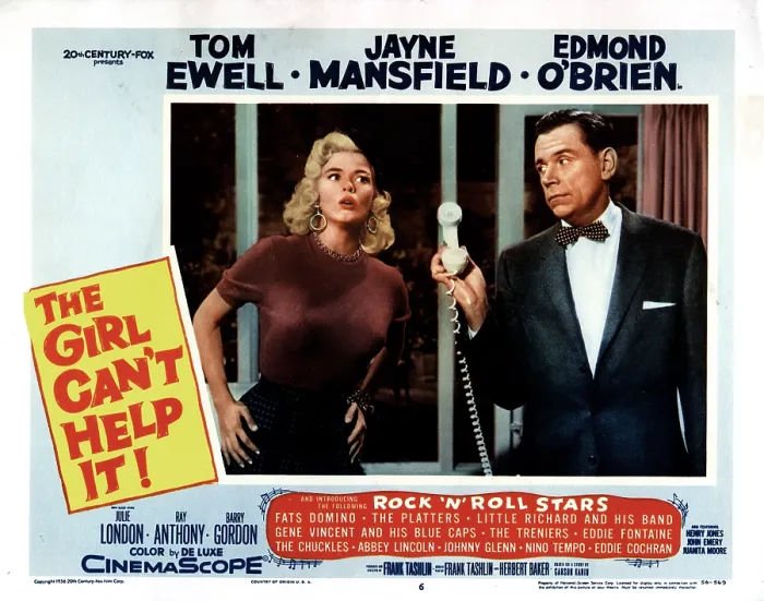 Framed Print : THE GIRL CAN'T HELP IT, Jayne Mansfield, Tom Ewell, 1956