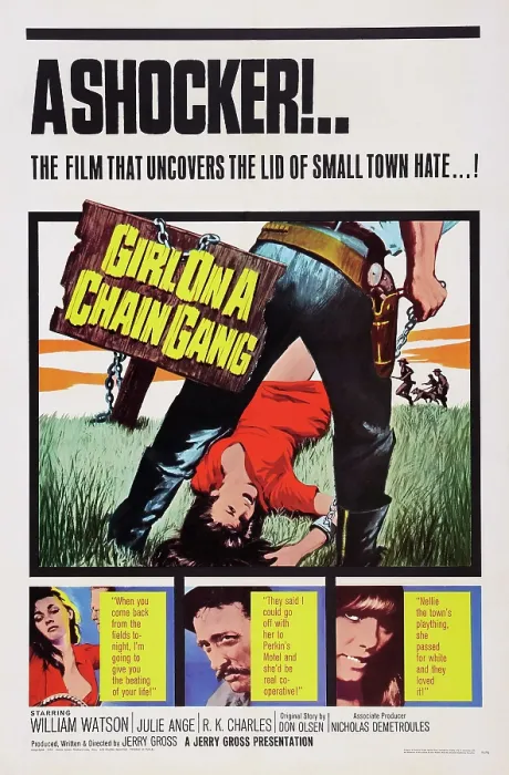 Framed Print : GIRL ON A CHAIN GANG, US poster art, Arlene Farber, (right), 1965