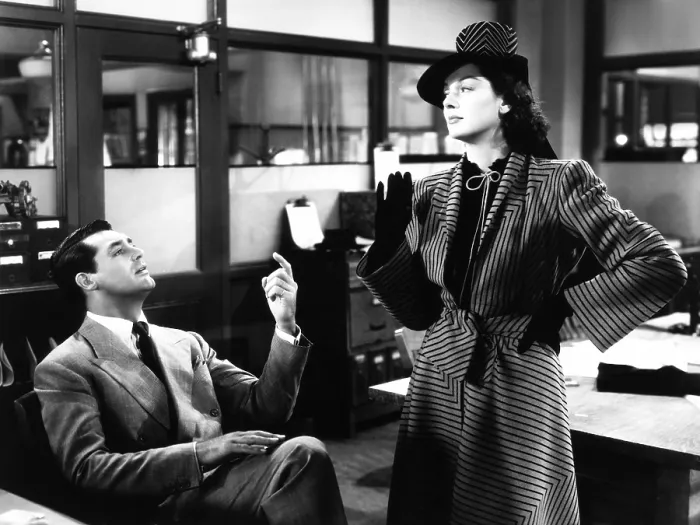 Framed Print : HIS GIRL FRIDAY, from left: Cary Grant, Rosalind Russell, 1940 Framed Print : HIS GIRL FRIDAY, from left: Cary Grant, Rosalind Russell, 1940