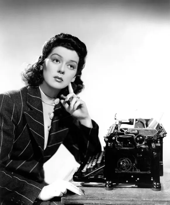Framed Print : HIS GIRL FRIDAY, Rosalind Russell, 1940