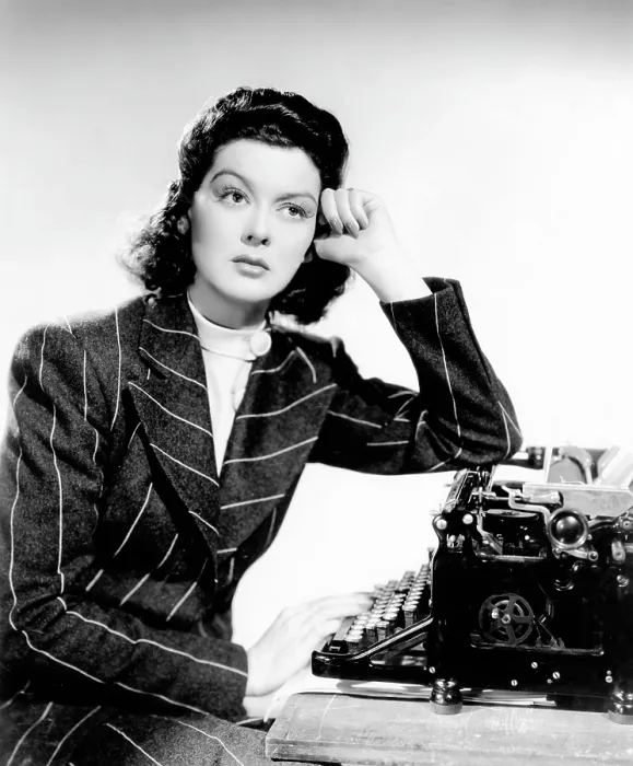 Framed Print : HIS GIRL FRIDAY, Rosalind Russell, 1940