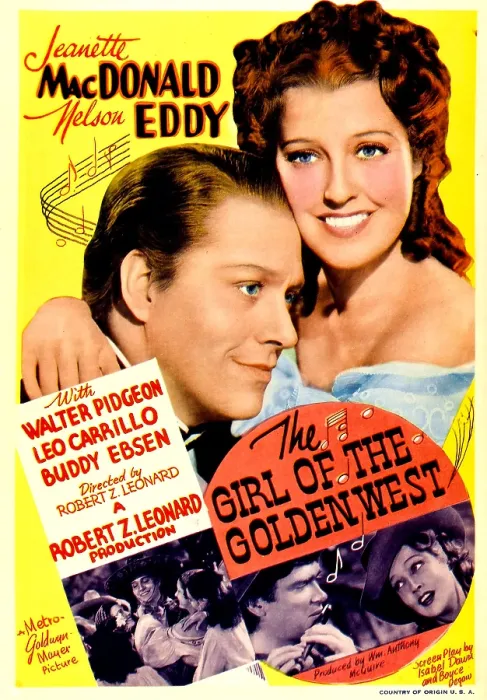 Framed Print : THE GIRL OF THE GOLDEN WEST, top from left: Nelson Eddy, Jeanette Macdonald on midget window card, 1938 Framed Print : THE GIRL OF THE GOLDEN WEST, top from left: Nelson Eddy, Jeanette Macdonald on midget window card, 1938