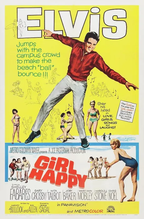 Framed Print : GIRL HAPPY, US poster art, Elvis Presley, 1965 Framed Print : GIRL HAPPY, US poster art, Elvis Presley, 1965