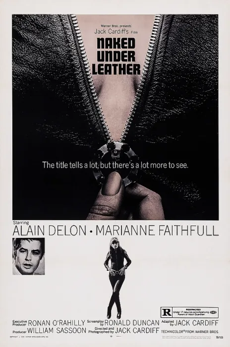 Framed Print : GIRL ON A MOTORCYCLE, (aka NAKED UNDER LEATHER), US poster art, from left: Alain Delon, Marianne Faithfull, 1968 Framed Print : GIRL ON A MOTORCYCLE, (aka NAKED UNDER LEATHER), US poster art, from left: Alain Delon, Marianne Faithfull, 1968