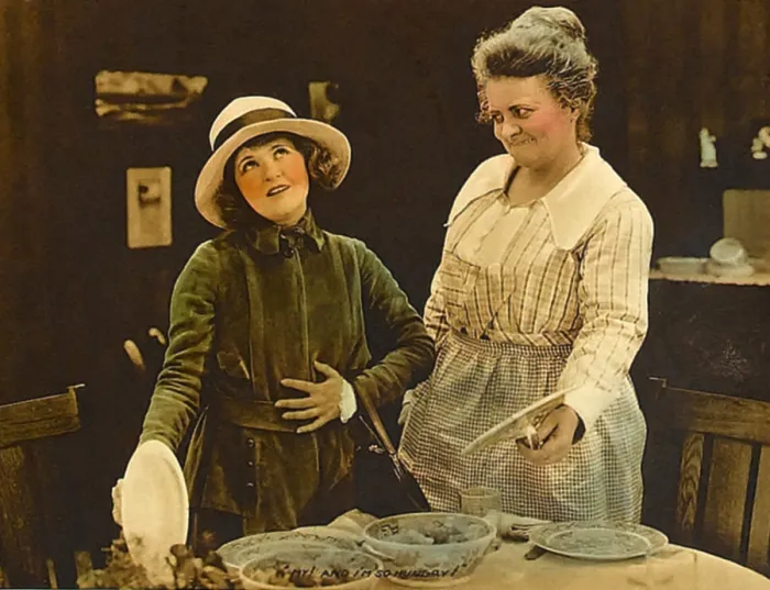 Framed Print : A GIRL NAMED MARY, l-r: Marguerite Clark, Aggie Herring on lobbycard, 1919