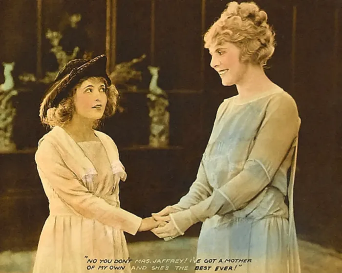 Framed Print : A GIRL NAMED MARY, l-r: Marguerite Clark, Kathlyn Williams on lobbycard, 1919