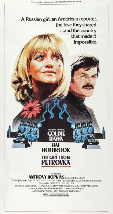 Framed Print : THE GIRL FROM PETROVKA, U.S. poster, from left: Goldie Hawn, Hal Holbrook, 1974