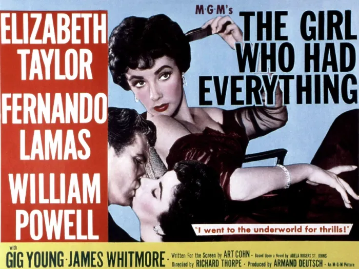 Framed Print : THE GIRL WHO HAD EVERYTHING, Elizabeth Taylor, Fernando Lamas, 1953