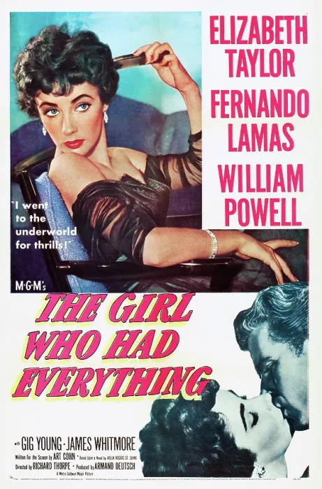 Framed Print : THE GIRL WHO HAD EVERYTHING, Elizabeth Taylor, Fernando Lamas, 1953