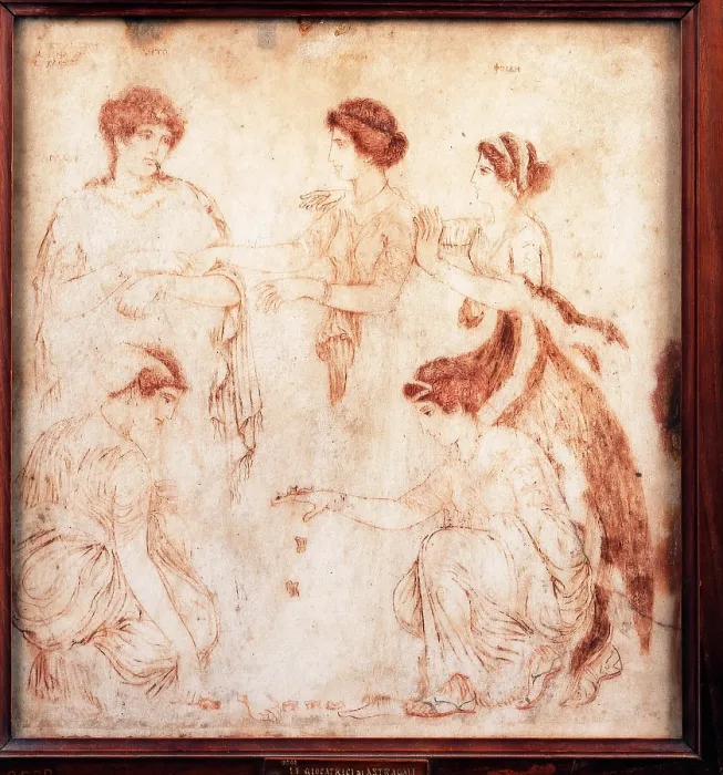 Framed Print : Girls Playing with Milk Vetches, by unknown artist, 20-37, 1st Century B.D