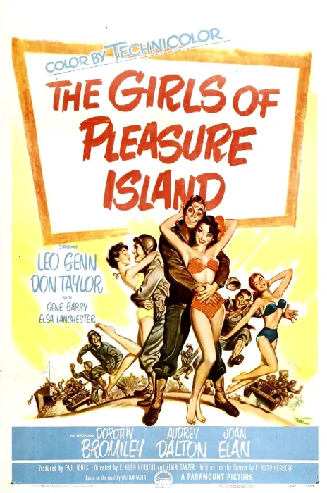 Framed Print : THE GIRLS OF PLEASURE ISLAND, US poster, 1953