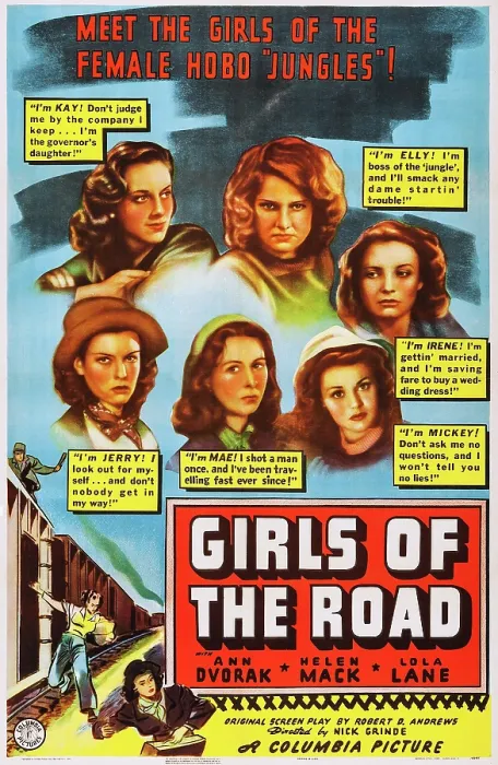 Framed Print : GIRLS OF THE ROAD, US poster, top left clockwise: Ann Dvorak, Lola Lane, Marjorie Cooley, Helen Mack, Ann Doran, Mary Field, US poster, 1940 Framed Print : GIRLS OF THE ROAD, US poster, top left clockwise: Ann Dvorak, Lola Lane, Marjorie Cooley, Helen Mack, Ann Doran, Mary Field, US poster, 1940