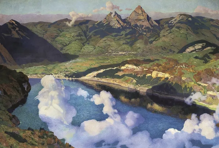 Framed Print : GIRON, Charles (1850-1914). The cradle of the confederation. 1901. SWITZERLAND. Bern. Parliament Framed Print : GIRON, Charles (1850-1914). The cradle of the confederation. 1901. SWITZERLAND. Bern. Parliament
