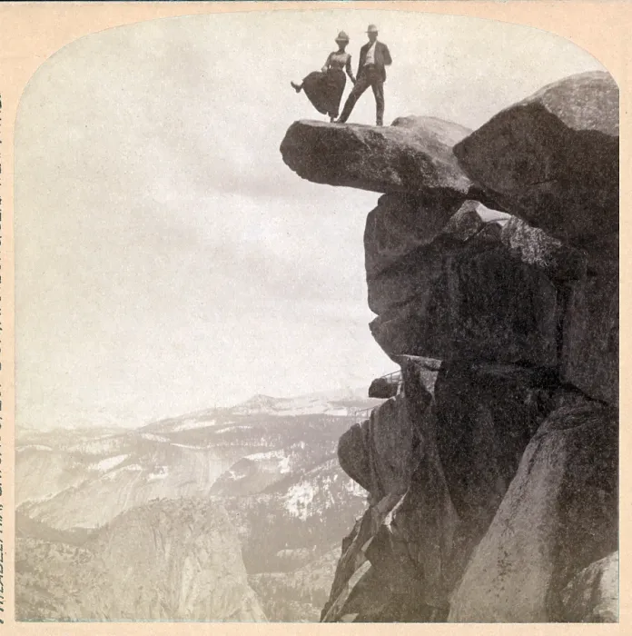 Framed Print : Glacier Point, Yosemite Valley, Yosemite National Park, California. stereocard ca. 1902 Framed Print : Glacier Point, Yosemite Valley, Yosemite National Park, California. stereocard ca. 1902