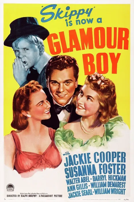 Framed Print : GLAMOUR BOY, top: Jackie Cooper, bottom from left: Ann Gillis, Jackie Cooper, Susanna Foster on poster art, 1941