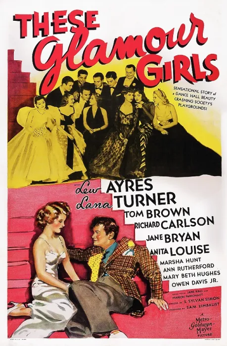 Framed Print : THESE GLAMOUR GIRLS, US poster art, bottom from left: Lana Turner, Lew Ayres, 1939 Framed Print : THESE GLAMOUR GIRLS, US poster art, bottom from left: Lana Turner, Lew Ayres, 1939