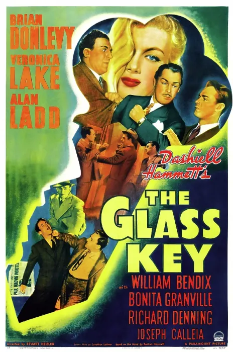 Framed Print : THE GLASS KEY, US poster art, William Bendix, Veronica Lake, Brian Donlevy, Alan Ladd, 1942 Framed Print : THE GLASS KEY, US poster art, William Bendix, Veronica Lake, Brian Donlevy, Alan Ladd, 1942