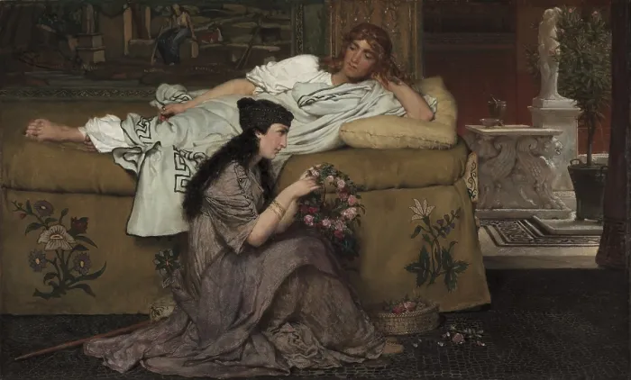 Framed Print : Glaucus and Nydia, 1867, by Lawrence Tadema-Alma, 1836-1912