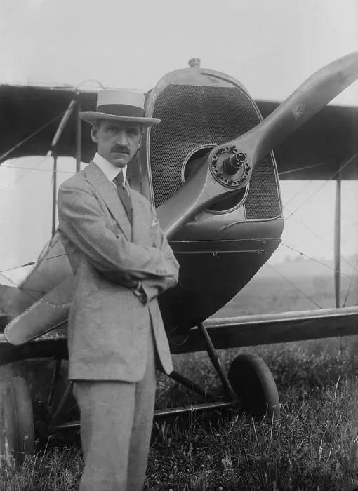 Framed Print : Glenn Curtiss, American aviation pioneer, flyer and designer of early aircraft, c. 1915
