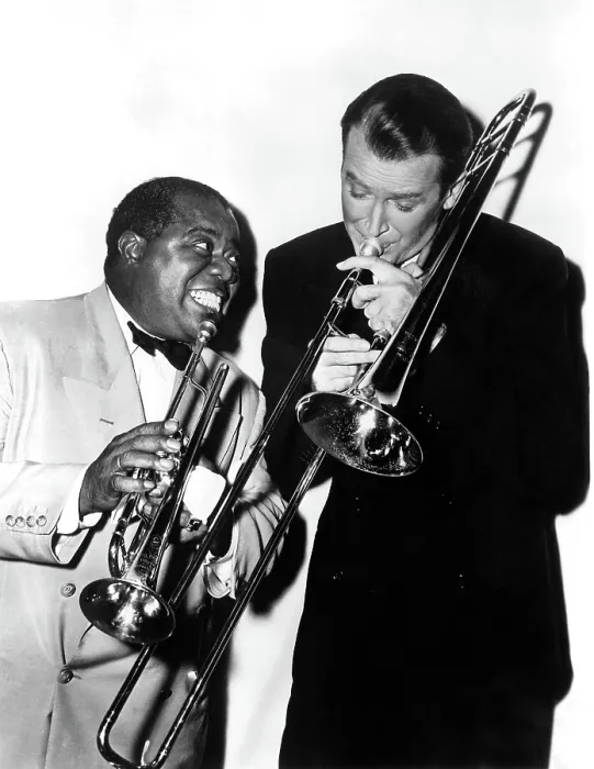 Framed Print : THE GLENN MILLER STORY, Louis Armstrong, James Stewart, 1954 Framed Print : THE GLENN MILLER STORY, Louis Armstrong, James Stewart, 1954