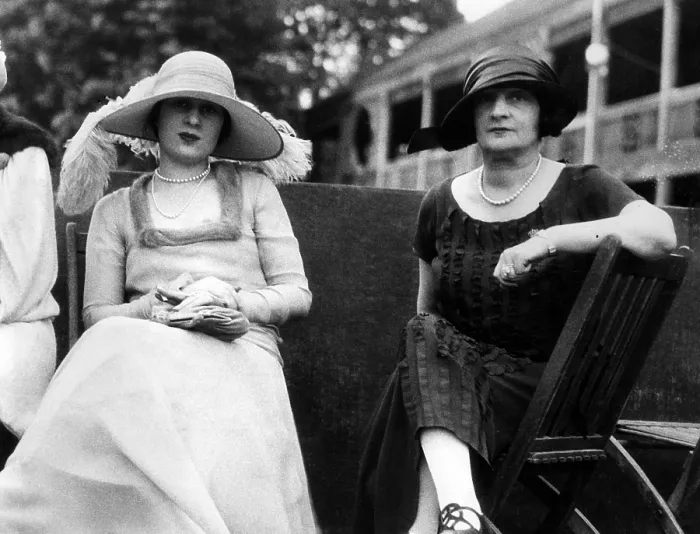 Framed Print : Gloria Morgan Vanderbilt, and Laura Kilpatrick Morgan, circa July 25, 1934. Courtesy: CSU Archives / Everett Collection