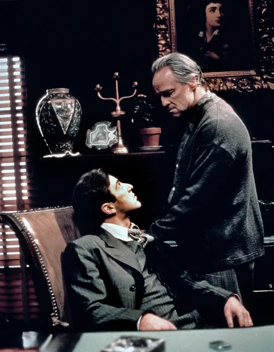 Framed Print : THE GODFATHER, Al Pacino, Marlon Brando, 1972 Framed Print : THE GODFATHER, Al Pacino, Marlon Brando, 1972