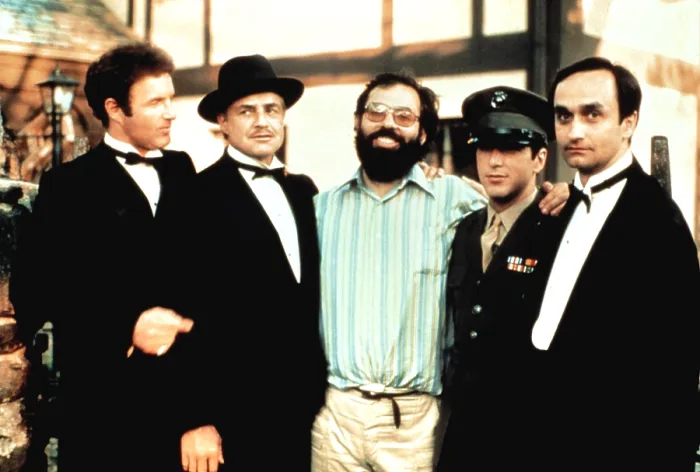 Framed Print : THE GODFATHER, James Caan, Marlon Brando, Francis Ford Coppola, Al Pacino, John Cazale, 1972