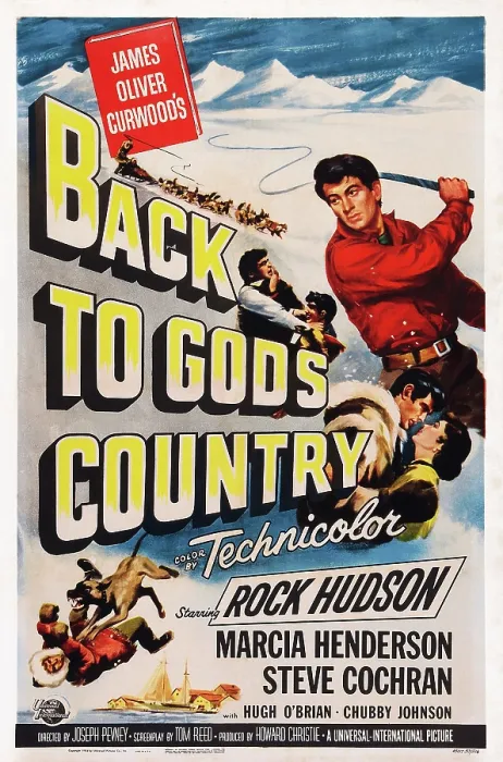 Framed Print : BACK TO GOD'S COUNTRY, poster art, l-r: Rock Hudson, Marcia Henderson, 1953