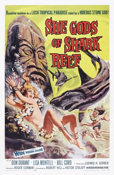 Framed Print : SHE GODS OF SHARK REEF, US poster, Lisa Montell, 1958 Framed Print : SHE GODS OF SHARK REEF, US poster, Lisa Montell, 1958