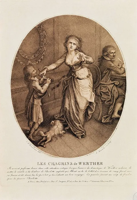 Framed Print : GOETHE, Johann Wolfgang von (1749-1832). 'The Sorrows of Young Werther' (Die Leiden des jungen Werthers)