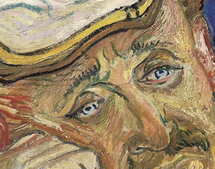 Framed Print : GOGH, Vincent van (1853-1890). Dr. 1890. Central upper detail of the face. Post-Impressionism. Oil on canvas. FRANCE. Paris. Muse d'Orsay (Orsay Museum)