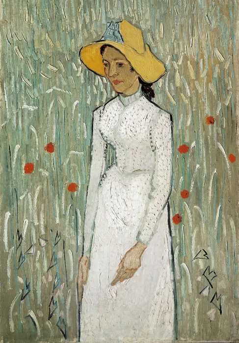 Framed Print : GOGH, Vincent van (1853-1890). Girl in white. 1890. Post-Impressionism. Oil on canvas. UNITED STATES OF AMERICA. Washington. National Gallery of Art Framed Print : GOGH, Vincent van (1853-1890). Girl in white. 1890. Post-Impressionism. Oil on canvas. UNITED STATES OF AMERICA. Washington. National Gallery of Art