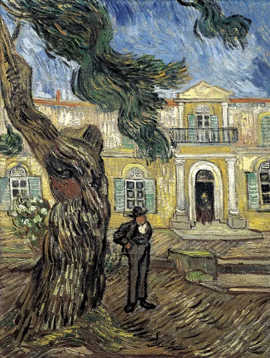 Framed Print : GOGH, Vincent van (1853-1890). Hospital Saint Paul at Saint-Rmy-de-Provence. 1889. Painted in October. Post-Impressionism. Oil on canvas. FRANCE. Paris Framed Print : GOGH, Vincent van (1853-1890). Hospital Saint Paul at Saint-Rmy-de-Provence. 1889. Painted in October. Post-Impressionism. Oil on canvas. FRANCE. Paris