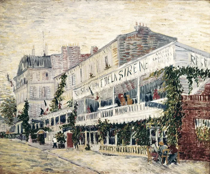 Framed Print : GOGH, Vincent van (1853-1890). Restaurant de la Sirene at Asnieres (Le restaurant de la Sirne. 1887. Post-Impressionism. Oil on canvas. FRANCE. Paris)