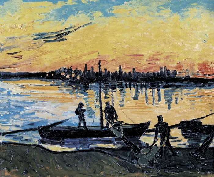 Framed Print : GOGH, Vincent van (1853-1890). The Stevedores in Arles. 1888. Post-Impressionism. Oil on canvas. SPAIN. Madrid. Thyssen-Bornemisza Museum of Art Framed Print : GOGH, Vincent van (1853-1890). The Stevedores in Arles. 1888. Post-Impressionism. Oil on canvas. SPAIN. Madrid. Thyssen-Bornemisza Museum of Art