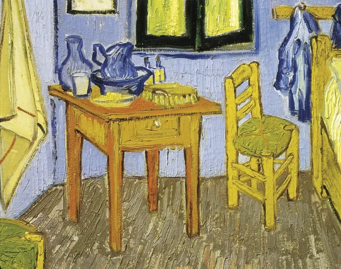 Framed Print : GOGH, Vincent van (1853-1890). Van Gogh's Bedroom at Arles. 1889. Left detail. Post-Impressionism. Oil on canvas. FRANCE. Paris. Muse d'Orsay (Orsay Museum)