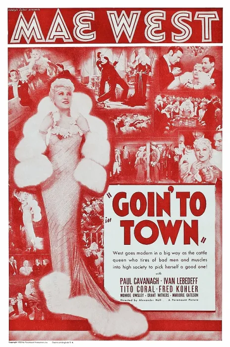 Framed Print : GOIN TO TOWN, US poster, Mae West, 1935