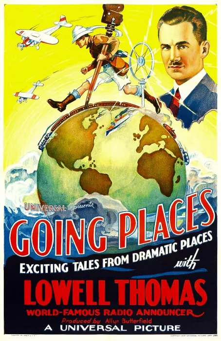 Framed Print : GOING PLACES, top right: Lowell Thomas, 1935