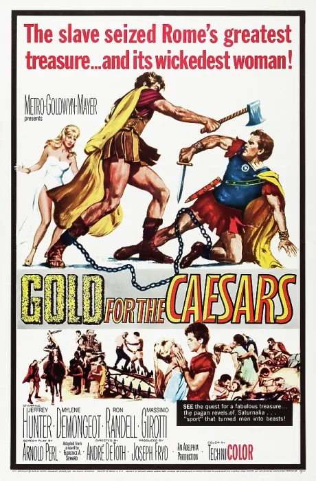 Framed Print : GOLD FOR THE CAESARS, (aka ORO PER I CESARI), US poster art, 1963