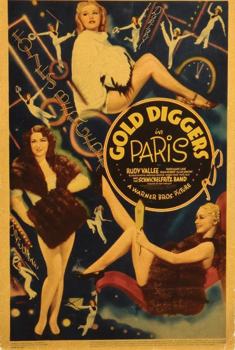 Framed Print : GOLD DIGGERS IN PARIS, poster art, 1938