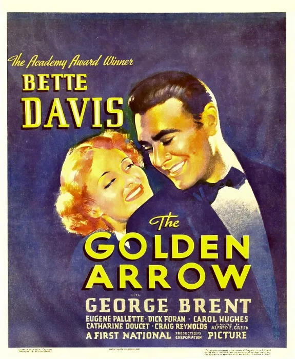 Framed Print : THE GOLDEN ARROW, from left: Bette Davis, George Brent on window card, 1936 Framed Print : THE GOLDEN ARROW, from left: Bette Davis, George Brent on window card, 1936