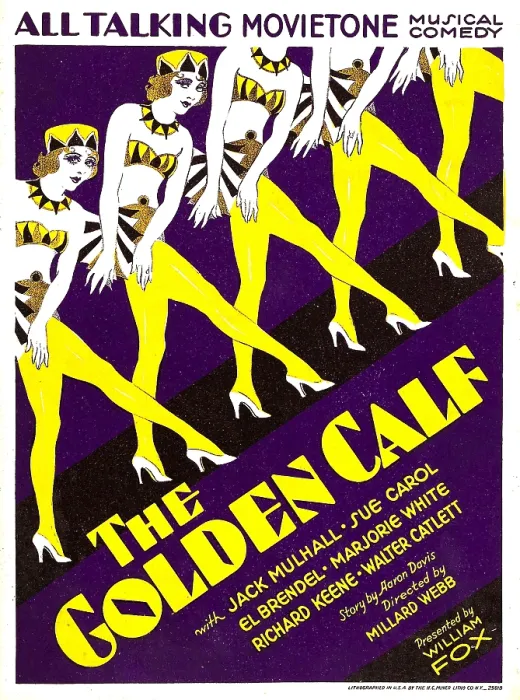 Framed Print : HER GOLDEN CALF, (aka THE GOLDEN CALF), window card, 1930, TM and Copyright 20th Century Fox Film Corp. All rights reserved. / courtesy Everett Collection