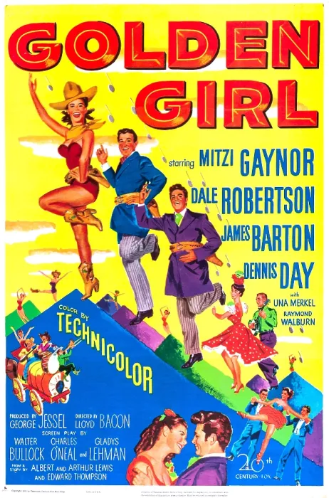 Framed Print : GOLDEN GIRL, US poster, from top: Mitzi Gaynor, Dennis Day, Dale Robertson, 1951, TM and copyright 20th Century-Fox Film Corp. All Rights Reserved / courtesy Everett Collection Framed Print : GOLDEN GIRL, US poster, from top: Mitzi Gaynor, Dennis Day, Dale Robertson, 1951, TM and copyright 20th Century-Fox Film Corp. All Rights Reserved / courtesy Everett Collection