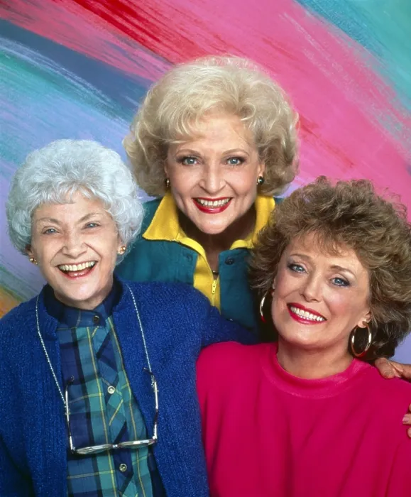 Framed Print : THE GOLDEN PALACE, from left, Estelle Getty, Betty White, Rue McClanahan, 1992-93
