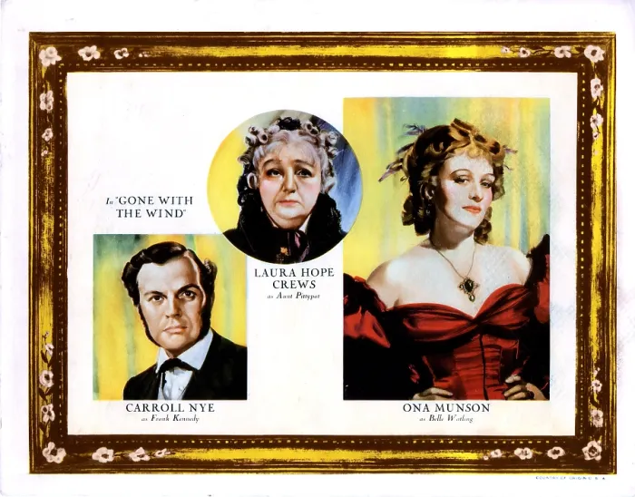 Framed Print : GONE WITH THE WIND, from left, Carroll Nye, Laura Hope Crews, Ona Munson, 1939